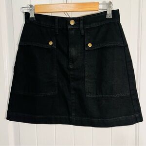 Copper Key Cargo Black Denim Mini Skirt Size Small NWT